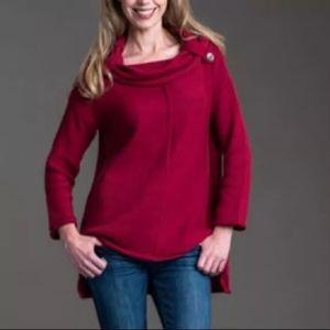 Anthropologie Pure Handknit Cowlneck Chunky Knit Sweater - Color: Nature Brown